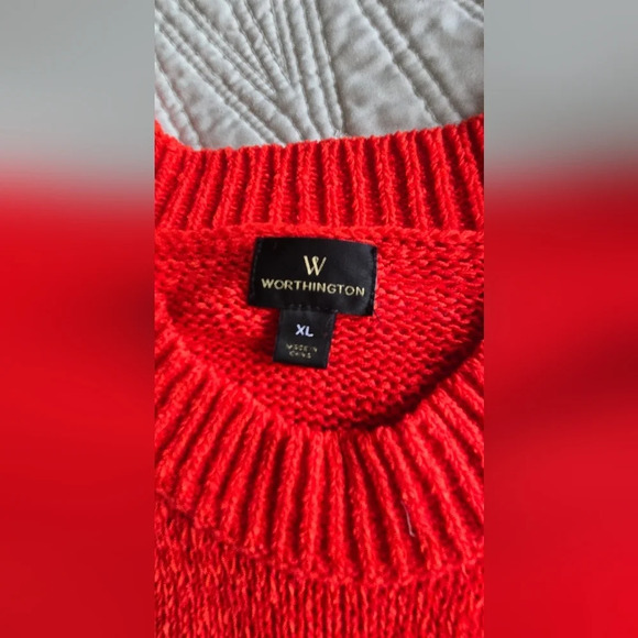 Worthington Tank Sweater Women's Size XL Sleeveless Knit Ribbed Round Neck - Picture 4 of 9